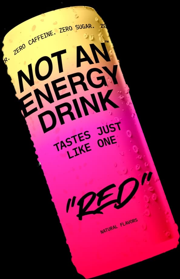 RED can of Not An Energy Drink
